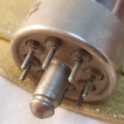 NU National Union 7N7 Loktal tNOS AT1000 TESTED Balanced! PI Vacuum Tube greyglass T1 rare support rods triple mica early military dual triode (like 6SN7) 1941-1946 image 12