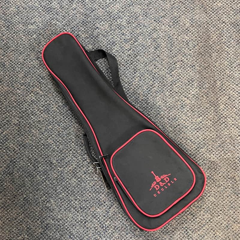 USED D&D Concert Ukulele Gig Bag, Black and Red image 1