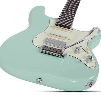 Schecter Nick Johnston Traditional HSS 10th Anniversary Atomic Green image 2