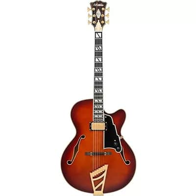 D'Angelico Excel 16 Hollowbody Electric Guitar With Seymour Duncan DA-59 Humbucker Amaretto Burst image 4