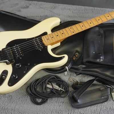 1985 ESP Japan Custom Craft House Super Strat Rare Early Pre-LTD Birdseye Maple Floyd Rose White image 19