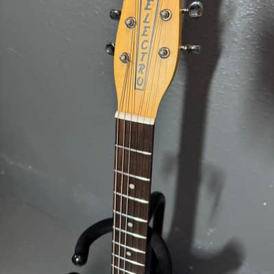 Danelectro Dano-Blaster Hearsay Electric Guitar, Blue, MIK (W/Case) (Used) image 3