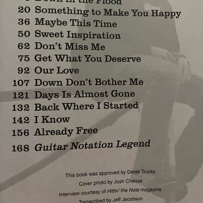 Derek Trucks - Already Free - Guitar Tab / Tablature Book image 3
