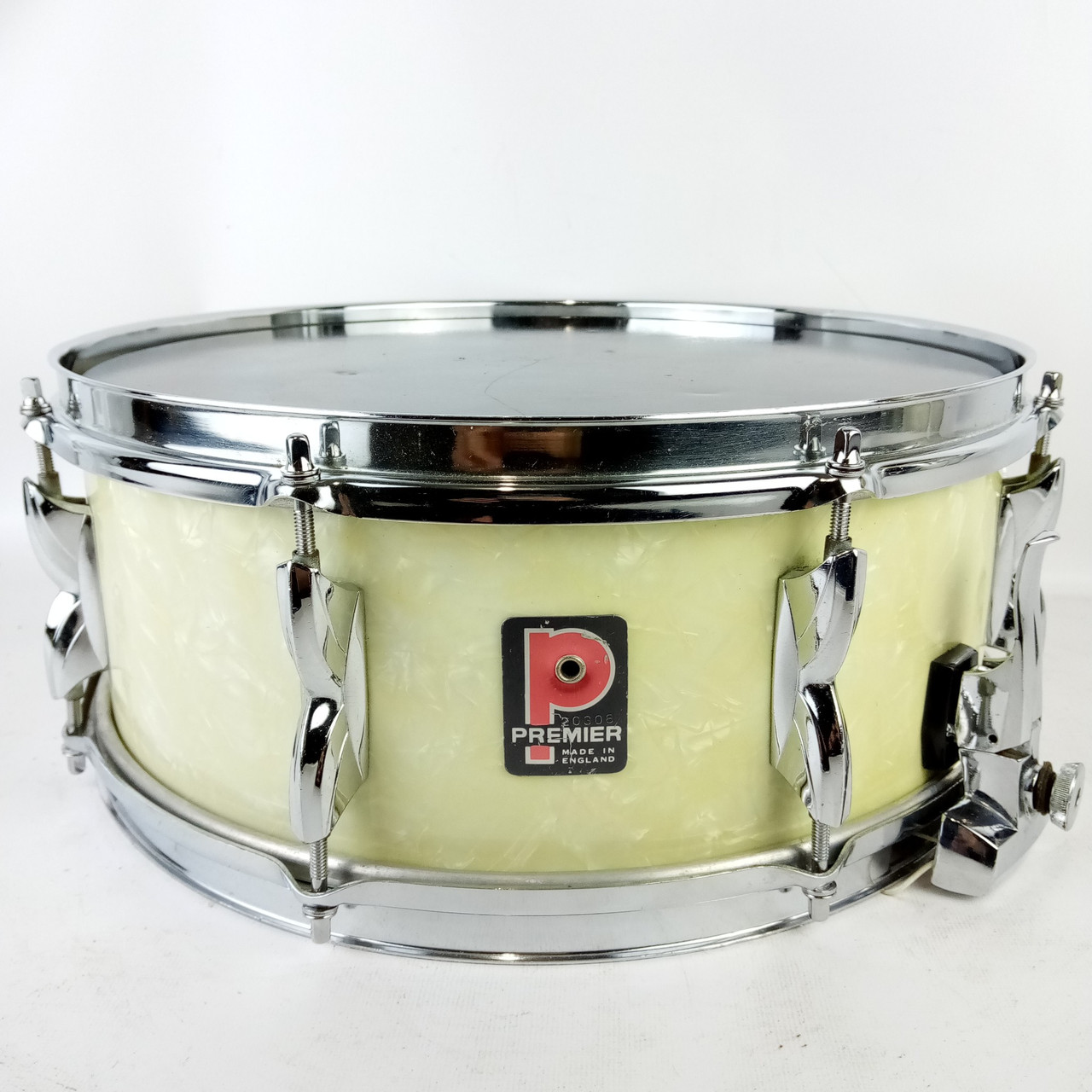 Premier 5.5x14"WMP 2001 Snare Drum 3Ply African Mahogany Vintage 70s 8-Lug 2000 — main photograph