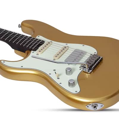 Schecter Nick Johnston Traditional HSS 10th Anniversary LH Atomic Saffron image 2