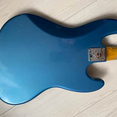 Fender '60 Custom Shop Jazz Bass Journeyman 2019 Aged Lake Placid Blue Lefty Lefthanded Left image 4
