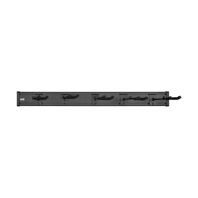 Wall Mounted 5-Space Slatwall Guitar Hanger - Black image 4