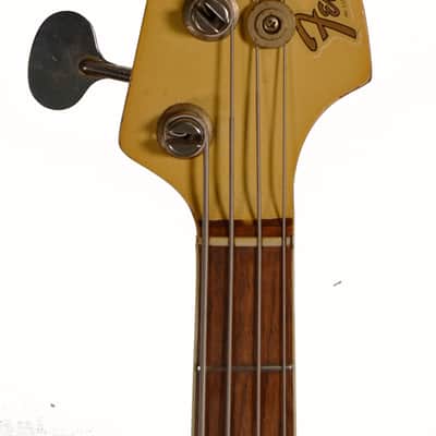 Fender 1966 Vintage Jazz Bass Custom Color Olympic White Matching Headstock w/ OHSC – Used 1966 - Olympic White image 3