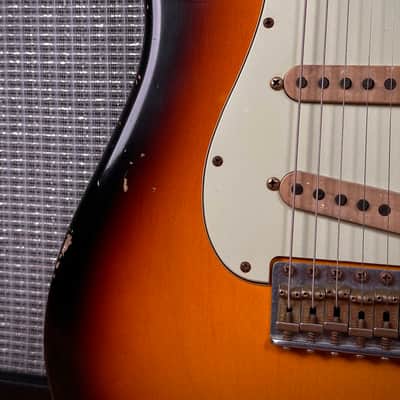 2009 Fender 59 John Cruz Strat Masterbuilt Sunburst Relic image 5