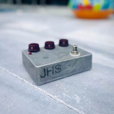 2010 JHS Klon Clone Replica Handwired Guitar Pedal Aged Raw Silver with Daka-Ware 1470 Oxblood Davies Knobs image 2