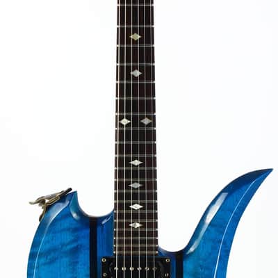 1980 BC Rich USA Mockingbird Transparent Blue Flamed Maple w Original Case image 7