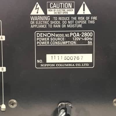 Denon POA-2800 Precision Audio Component/Stereo Power Amplifier image 3
