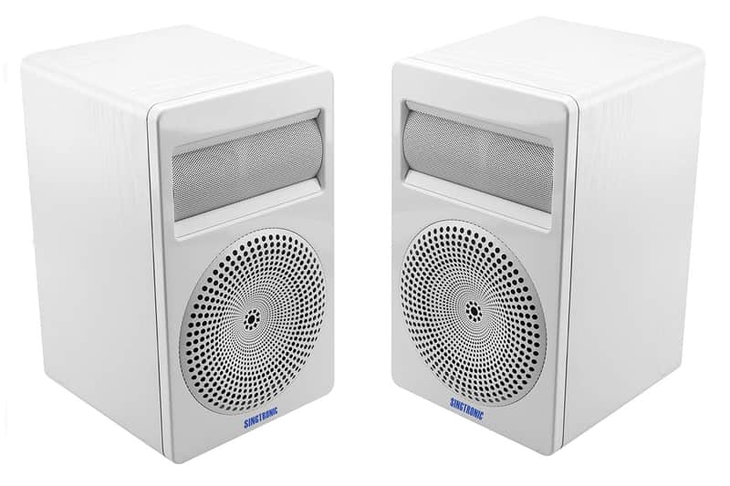 Singtronic Professional 2000W Karaoke Vocal Speakers- White (Pair) image 1