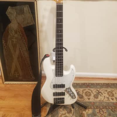 Fender Modern Player Jazz Bass V Satin 2014 - Olympic White image 2