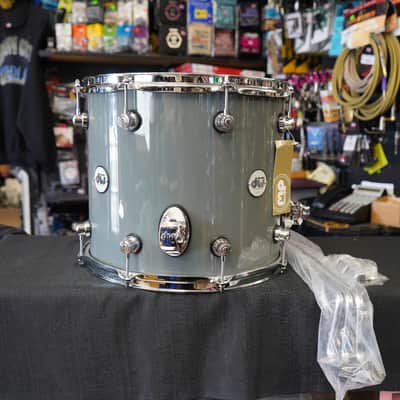 DW Design Series 14" Maple Floor Tom w/ Legs - Steel Gray Lacquer | 12x14" image 2