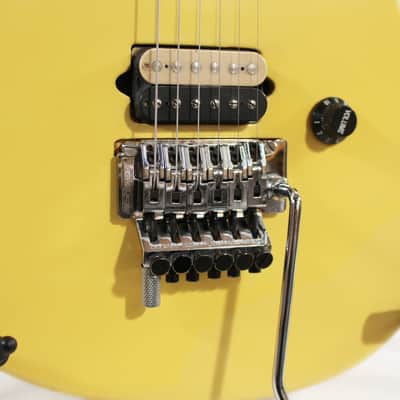 Late 90's Peavey Wolfgang Special Electric Guitar w/ Floyd Rose & D-Tuna in Yellow (Originally Ivory) image 9