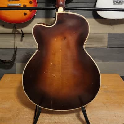1956 Hofner President Electric Guitar 2 Pickup Cutaway Sunburst Nice Shape W/HSC image 15
