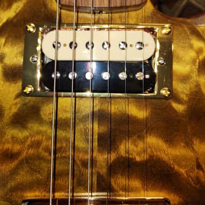 Tigers Eye Custom Crafted Slash Pro Hums Neck Railhammer Vintage on Bridge image 10