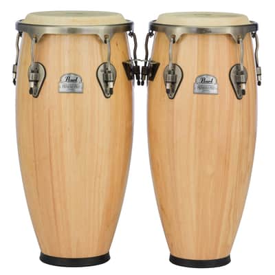 Pearl Primero Pro 4pc Quinto Congas Tumba Wooden Drums Set Natural Finish | 10" ,11", 11.75", 12.5" | Auth Dealer image 2