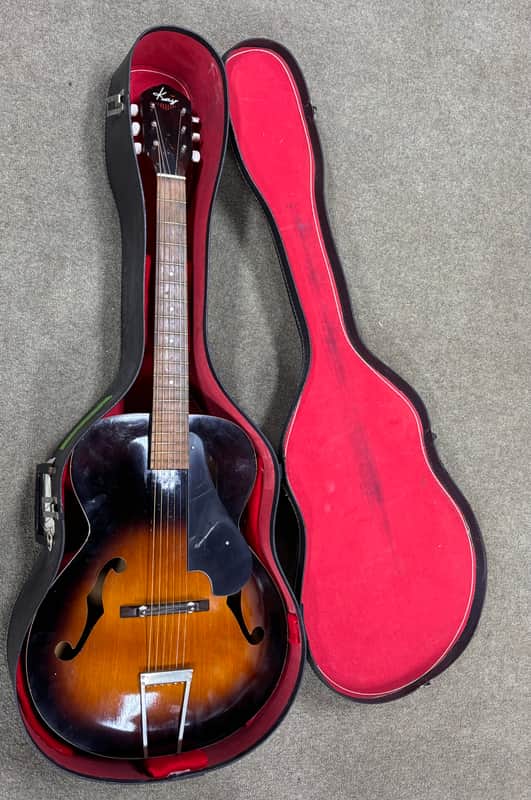 Vintage Kay P-3 Archtop Acoustic – Sunburst – w/ Period-Correct Case image 1