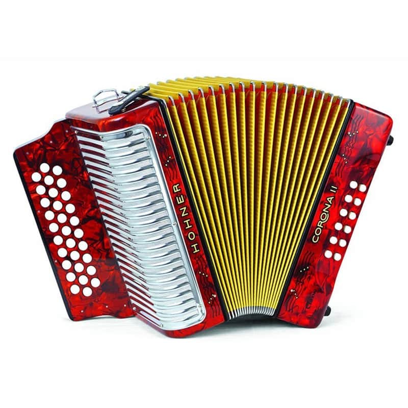 Hohner Corona II Classic GCF Accordion - Red image 1