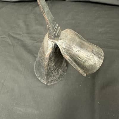 Gankogui, West African Double Bell, Large 13"x4.5", w/Beater - MINT image 4