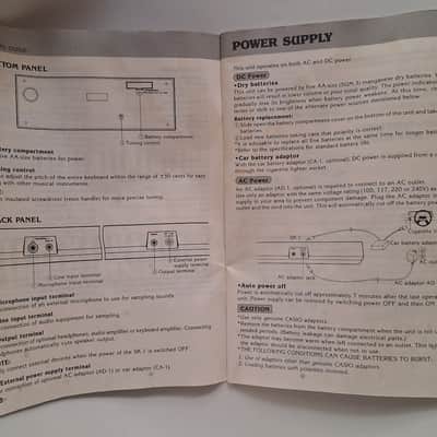 Casio SK1 80s USER GUIDE ONLY (Eng/SP) image 2