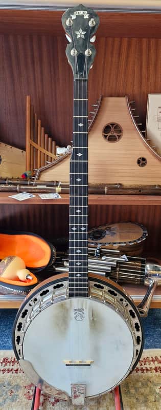 Deering Black Diamond 5-String Banjo Solid Rolled Brass Tone Ring 2010s - Natural image 1