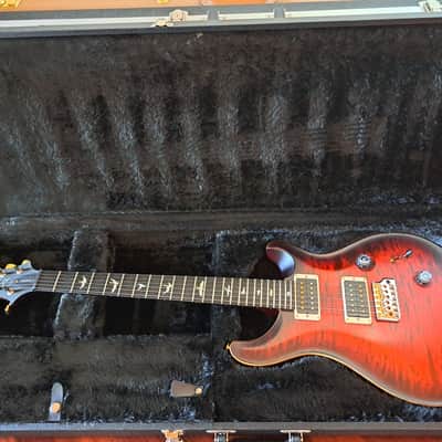 PRS Custom 24 Wood Library Ten Top Fire Red Burst 2017 - Fire Red Burst image 1