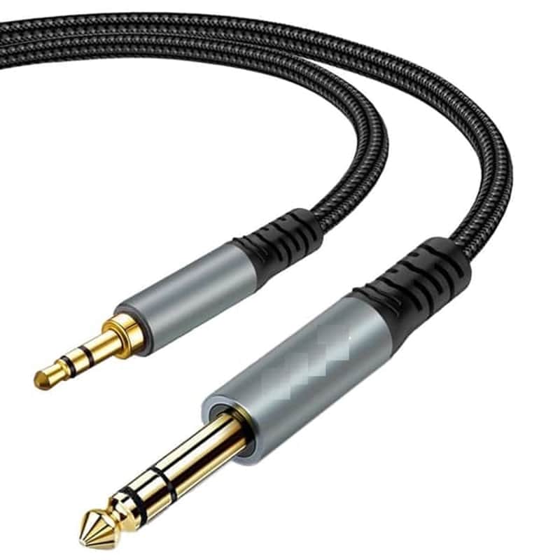 3.5mm to 6.35mm TRS Stereo Audio Cable, 6.35mm 1/4" Male to 3.5mm 1/8" Male TRS Stereo Audio Cable for iPod,Laptop,Home Theater Devices,Amplifiers and More (16.4 FT/5 Meter) image 1