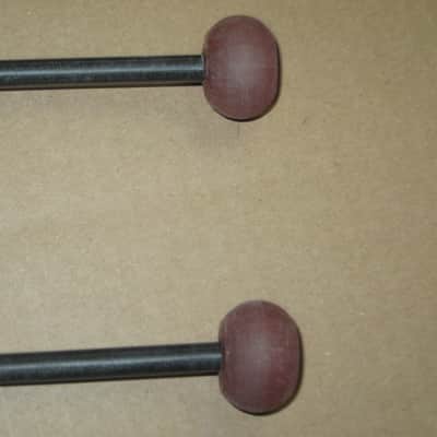 one pair new old stock Gambal Manufacturing GPHR1 (UG13GPHR1) Percussive Keyboard Mallets (for xylophones and glockenspiels) 1 & 1/8" Brown Medium Nylon Flat Ball (oval) Heads with Black Synthetic Shafts (with original packaging) from 1990s to early 2000s image 16