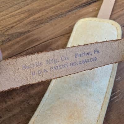 Bobby Lee Sottile Mfg Co Brown Leather Guitar Strap 1950s Great Condition! image 2