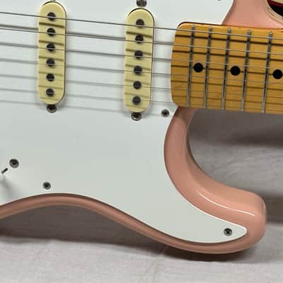 Fender ST-54 st54 1954 Reissue Stratocaster Guitar - MIJ Made In Japan 1996 - 1997 - Shell Pink / Maple neck image 6