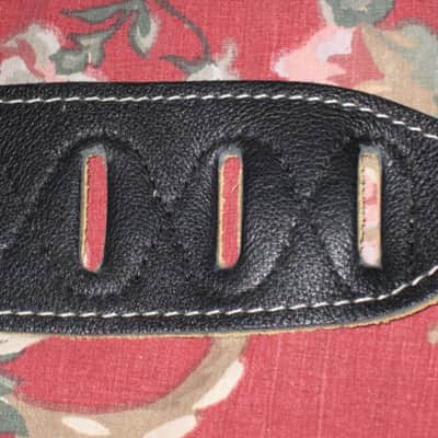 new (NO tags) Perri’s Leathers Ltd BM2-BLK 2" Soft Italian Premium Leather Black / Suede Tan (natural) Guitar Strap - main side is Black Leather / backing is Tan (natural) Suede [strap can be reversed] - adjustable length of 37" to about 50" image 21