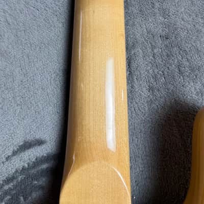 Vintage 1970s MIJ J.D. Lee Copy Jazz Bass Natural Maple Block Inlays Made in Japan image 14