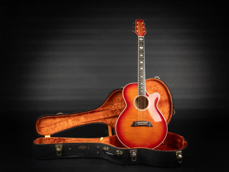 1990s Takamine NPT115 - Fire Red Burst | Japan Vintage | Reverb