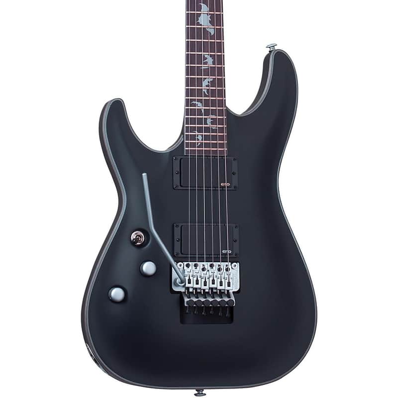 Schecter Damien Platinum-6 FR LH guitar in Satin Black image 1