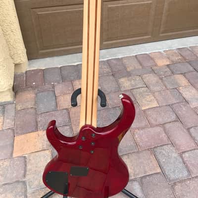 Ibanez BTB QM 4 String Bass - Red Quilt image 8