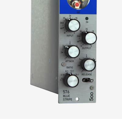 IGS Audio 576 Blue Stripe 500 Series FET Compressor Module 2010s - Silver image 2