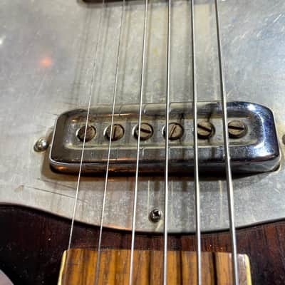 Vintage Kingston 1960's Electric Guitar - Tobacco/Sunburst two tone dual pickups image 3