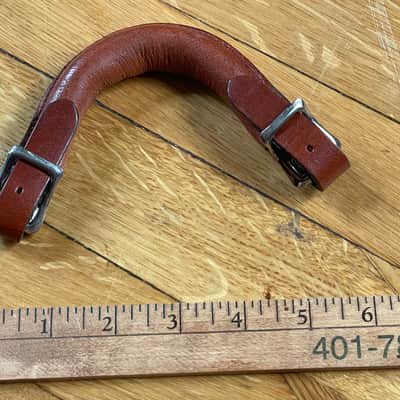Leather buckle handle for Gibson tan case w/ figure 8 handle Les Paul L5 es 275 SG Flying V image 10