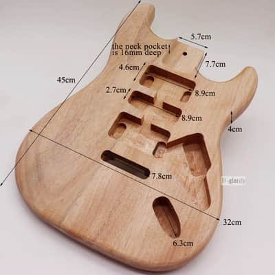 ST Guitar Body Okoume Wood Guitar Barrel image 6