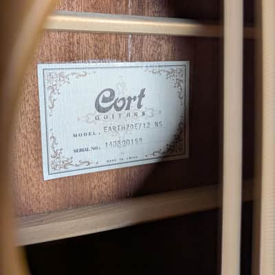Cort Earth 70E Acoustic/Electric 12 String Guitar w/Case - Natural (Used) image 6