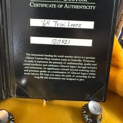 Gibson Custom Shop ’64 Trini Lopez 2022 Made to Measure All Gold w/ Factory Bigsby (381) image 7