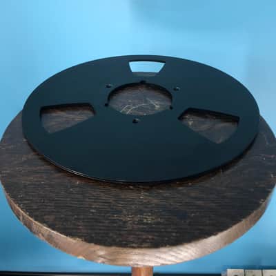 Burlington Recording 10.5" BLACK Aluminum NAB Metal Flanges with 1/4" Hardware image 1