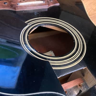 Eko E 20 Ranger VI 1970s Acoustic Guitar Body Good Condition Black image 20