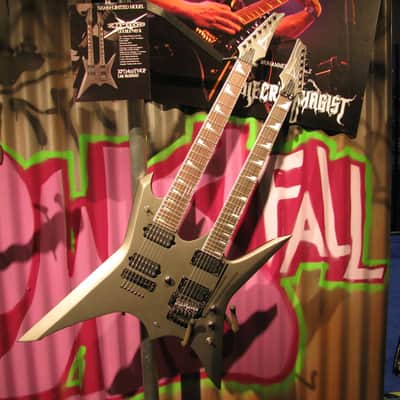 Ibanez Xiphos Doubleneck Guitar w/ OHSC *RARE* 2009 matte gunmetal NAMM Guitar image 1