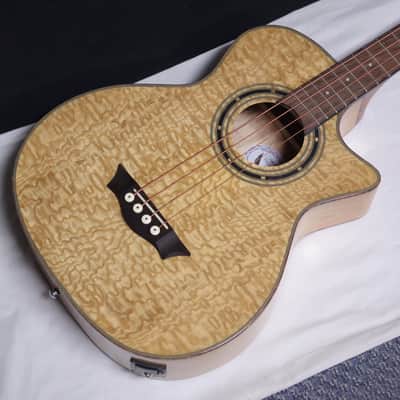 DEAN Exotica Quilt Ash acoustic electric 4-string BASS guitar w/ Gig Bag NEW EQABA image 3