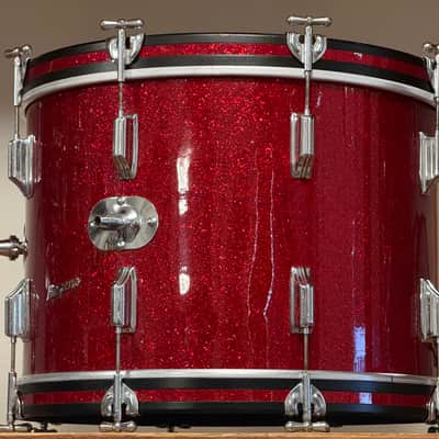 1960's Rogers Red Sparkle 20" Holiday Bass Drum 14x20 image 3