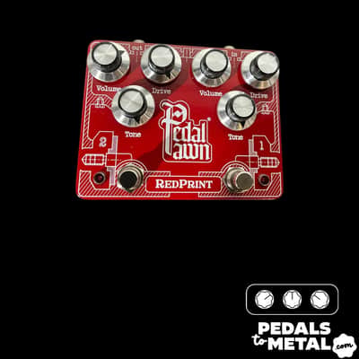 Pedal Pawn - Red Print Dual Overdrive Pedal - Red X14944 image 3